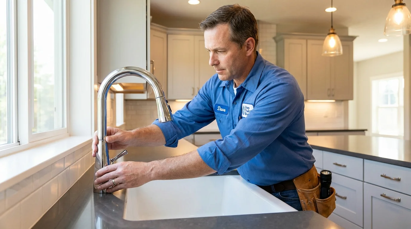 Kitchen faucet installation by Johns Plumbing LLC in Pasadena